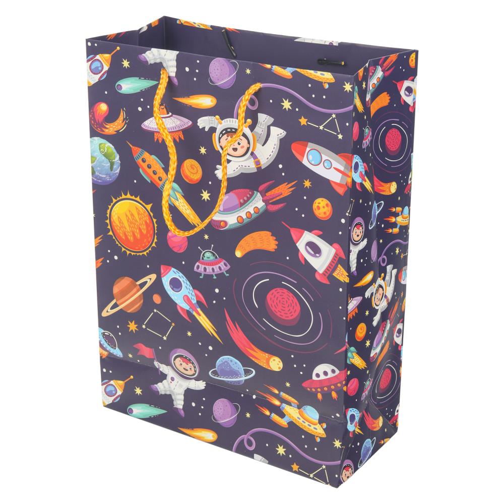 Пакет подарочный МАТОВЫЙ мл,космос,140 гр/м2 ЧУДО ПРАЗДНИК в кор.10*12шт