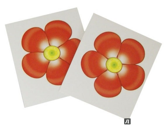 Счетный материал. Набор из 20 карточек. Пчелки, цветки