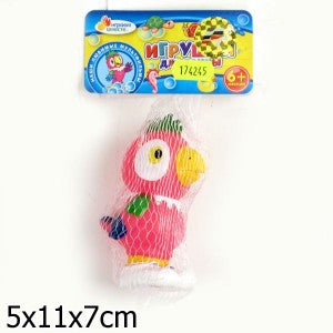 ИГРУШКА ДЛЯ КУПАНИЯ "ИГРАЕМ ВМЕСТЕ" ПОПУГАЙ КЕША РУСС. ДИЗАЙН, В СЕТКЕ (РУС. УП.) в кор.12*24шт