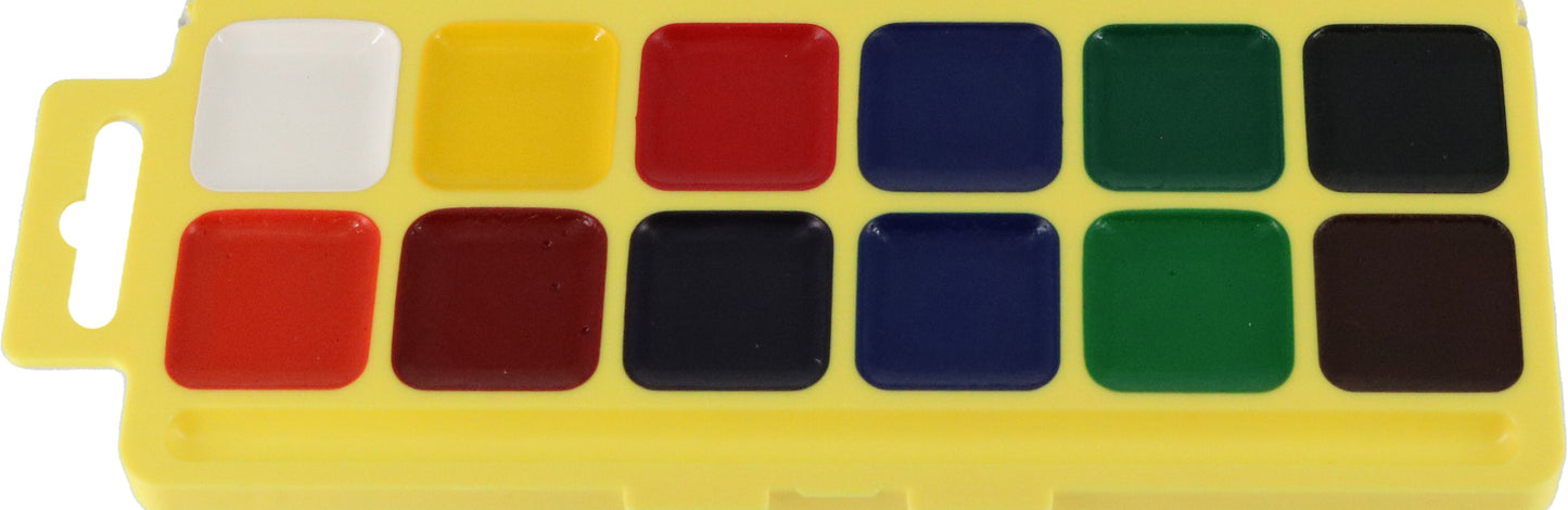 Краска акварель "Лео" "Играй" медовые, без кисти LPW-0112 12 цв. . LPW-0112