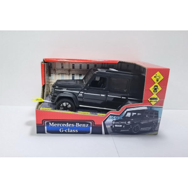 Машина пластик свет-звук MERCEDES-BENZ G-CLASS 18 см, инерц, черный, кор. Технопарк в кор.2*60шт