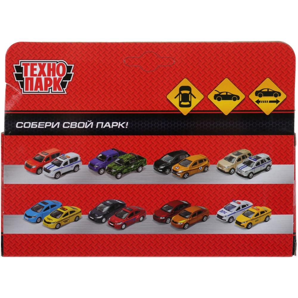 Машина металл LADA-21099 "СПУТНИК" ПОЛИЦИЯ 12 см, двери, багаж, белый, кор. Технопарк в кор.2*36шт