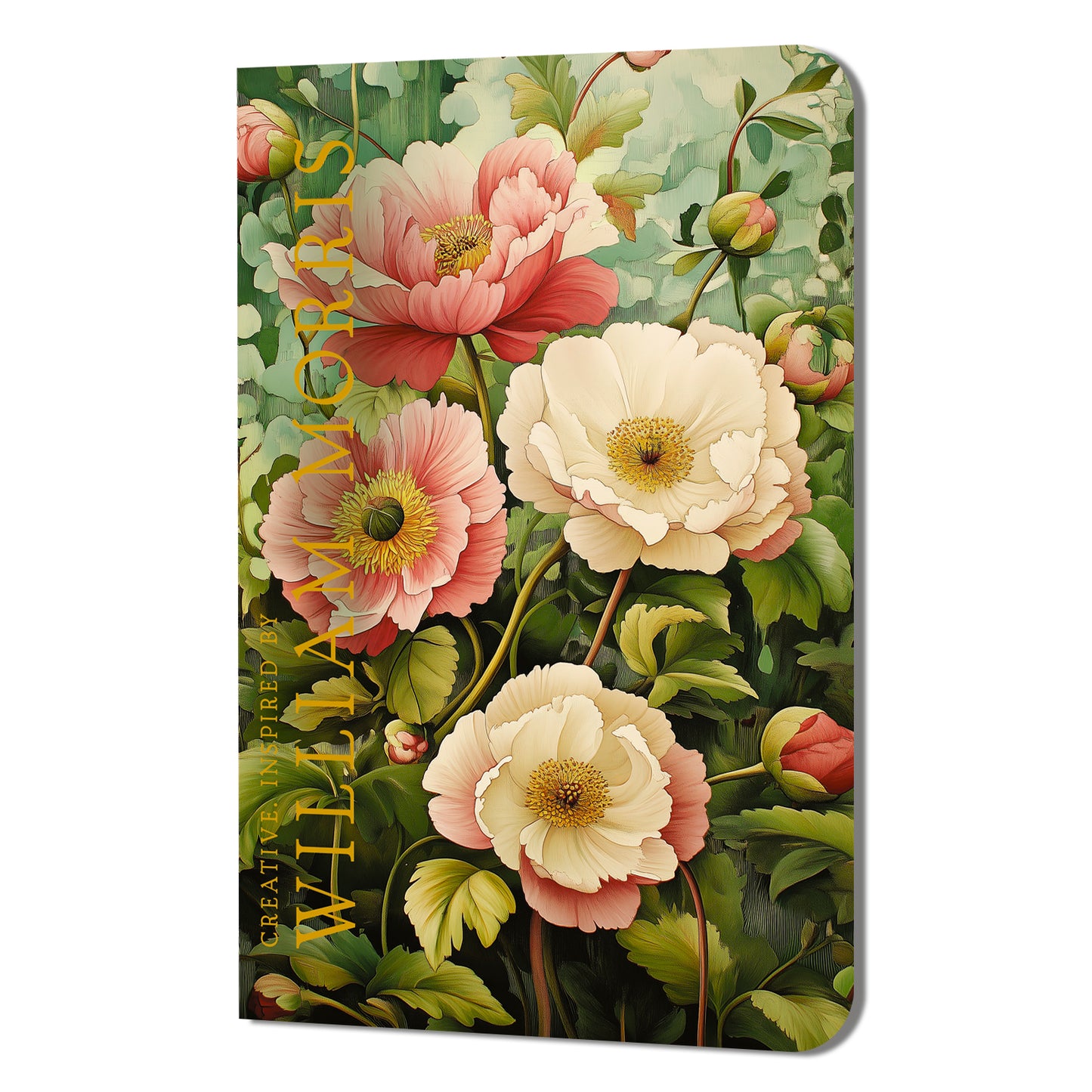 Блокнот Creative. Inspired by William Morris (пионы на зеленом фоне)