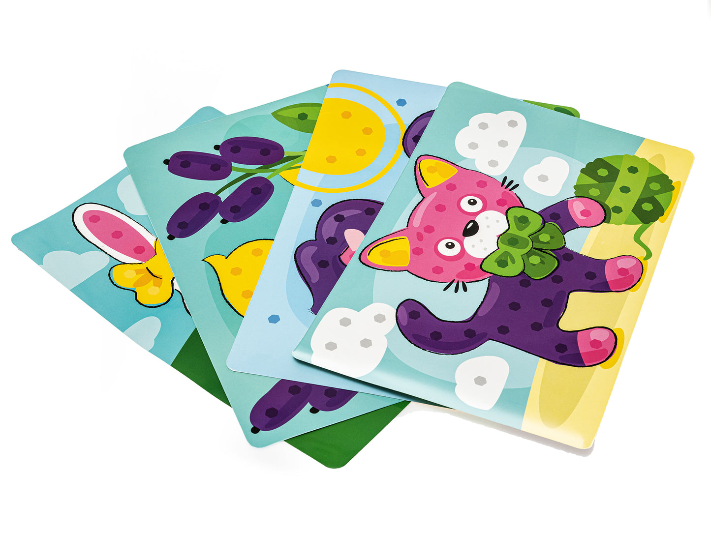 Мозаика для самых маленьких Baby Toys "Утенок" d2,5/7 цв (107 эл) шестигранная nev кор