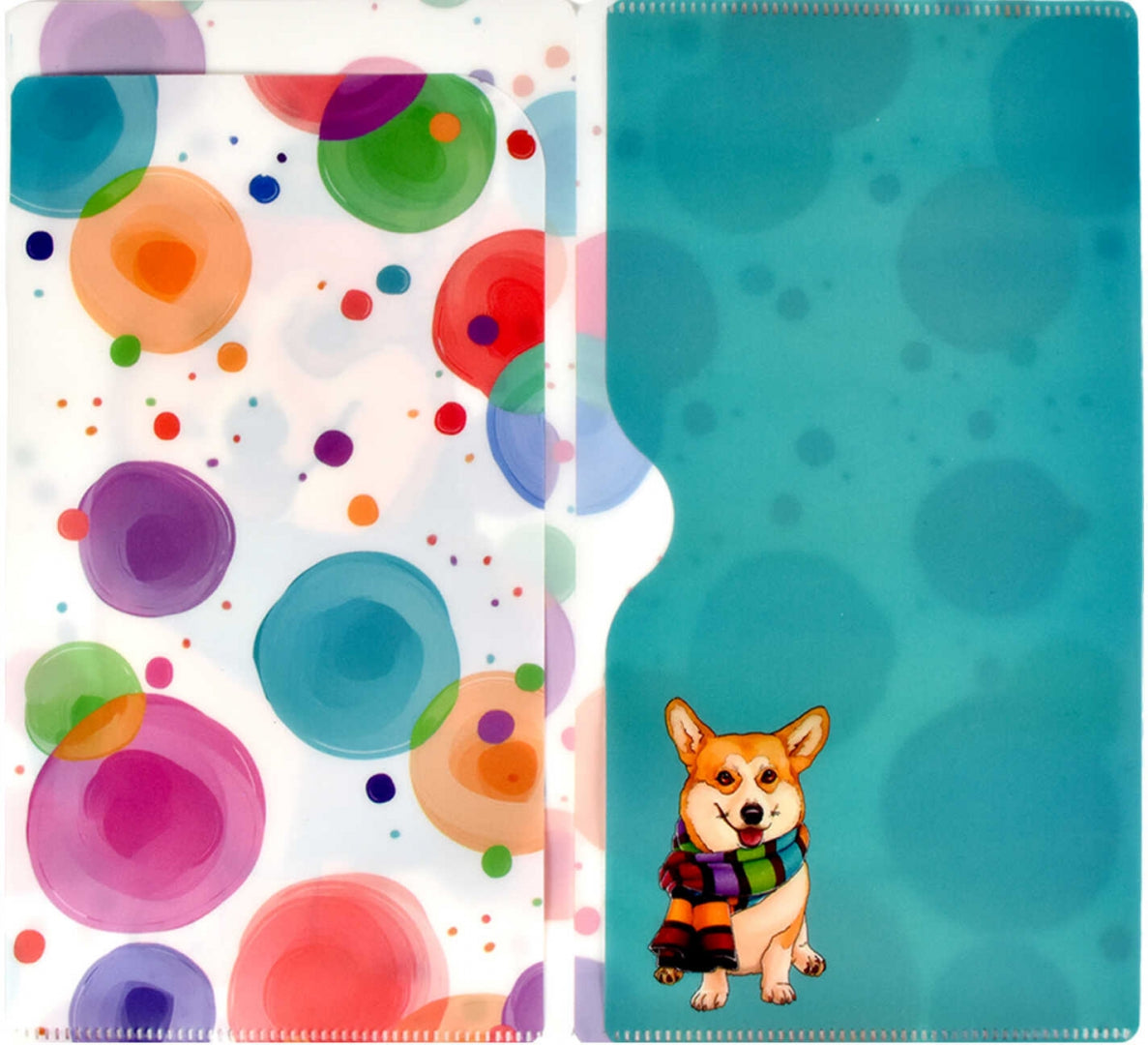 Папка д/документов пластик. 11х20.5 Корги,53259