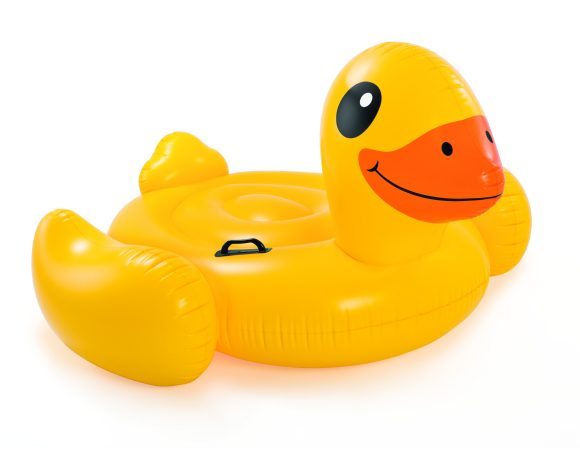 Плот надувной INTEX "Baby Duck Ride-On" (Уточка), для бассейна и моря, от 3 лет, 147х147х81,28см