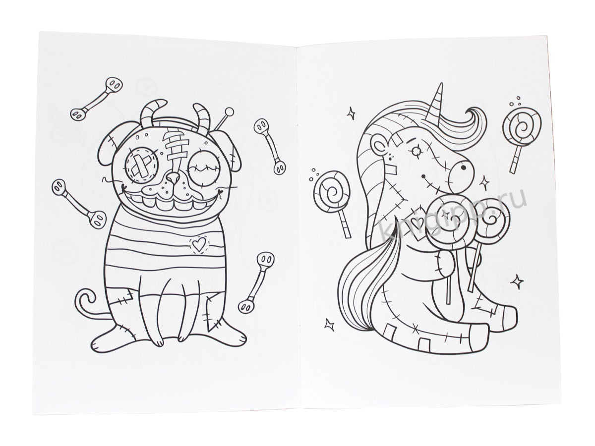 РАСКРАСКА - СТРАШИЛКА. НЯШНЫЕ МОНСТРЫ