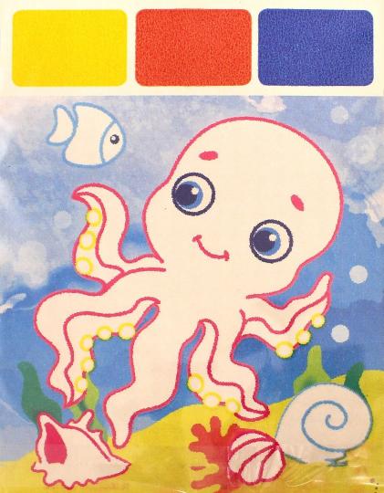 Акварель для самых маленьких.Осьминог