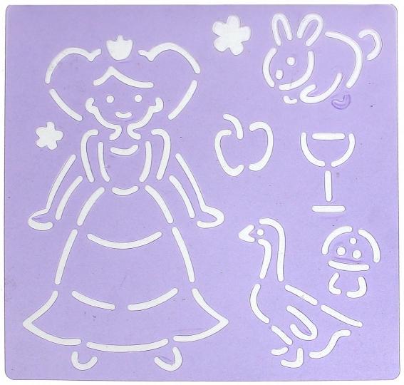 Книжка Рисуем по трафаретам принцесс