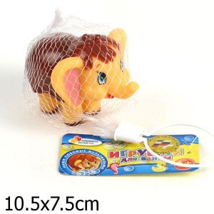 Игрушка для ванны СОЮЗМУЛЬТФИЛЬМ мамонтенок пищалка в сетке КАПИТОШКА в кор.12*24шт