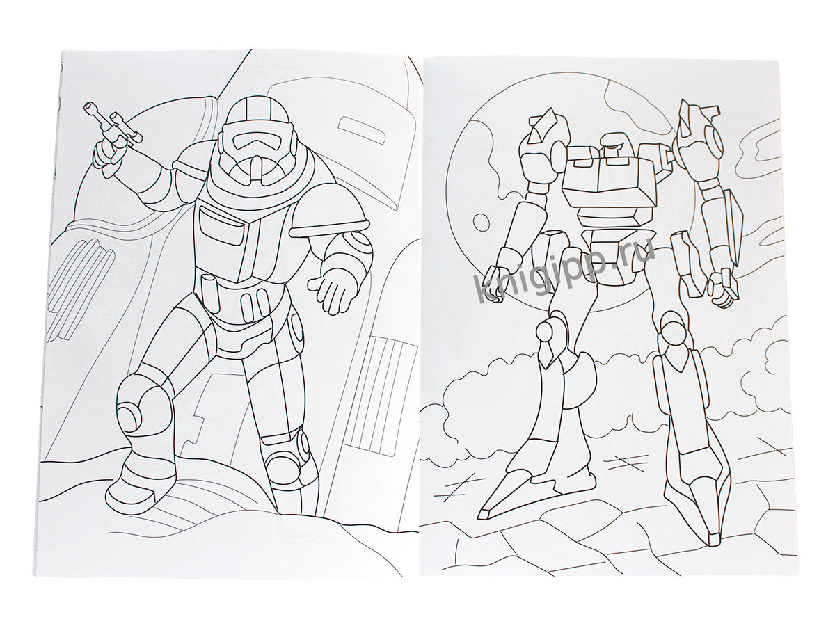 РАСКРАСКА С РОБОТОМ. КРУТЫЕ РОБОТЫ