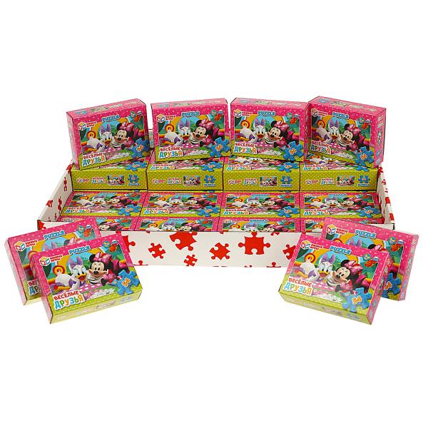 Весёлые друзья. Пазл классический в коробке. 54 детали. 90х65х25 мм. Умные игры в уп.32шт в кор.8уп