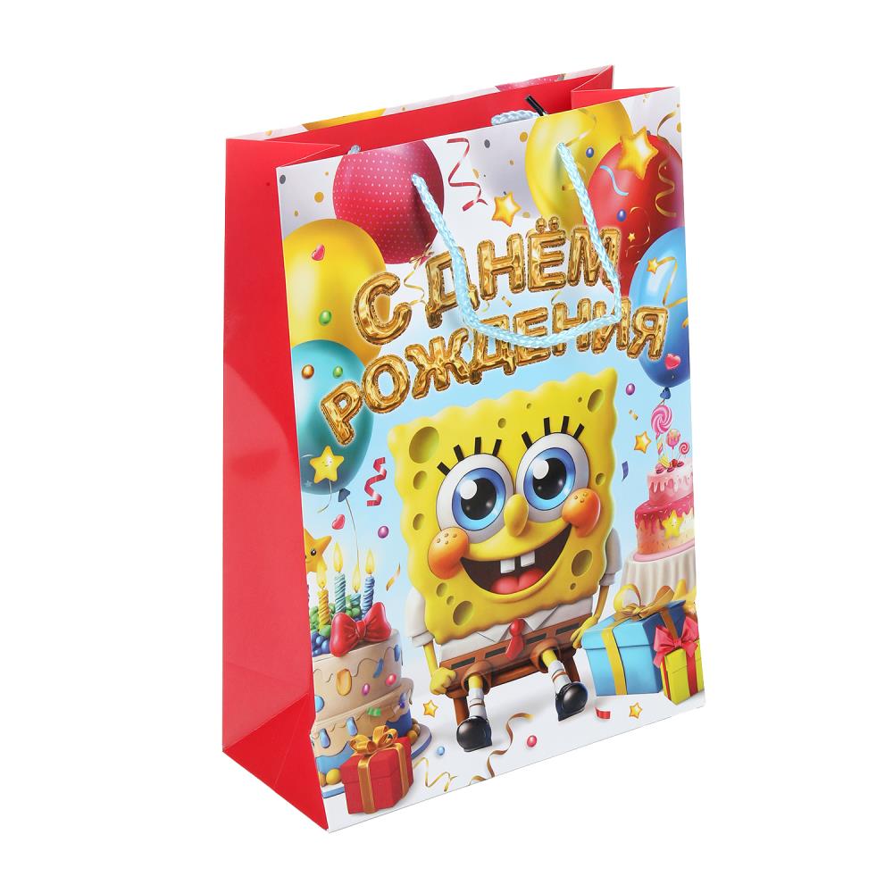 Пакет подарочный глянцевый мл, желтая губка, 140 гр/м2 ЧУДО ПРАЗДНИК в кор.10*12шт