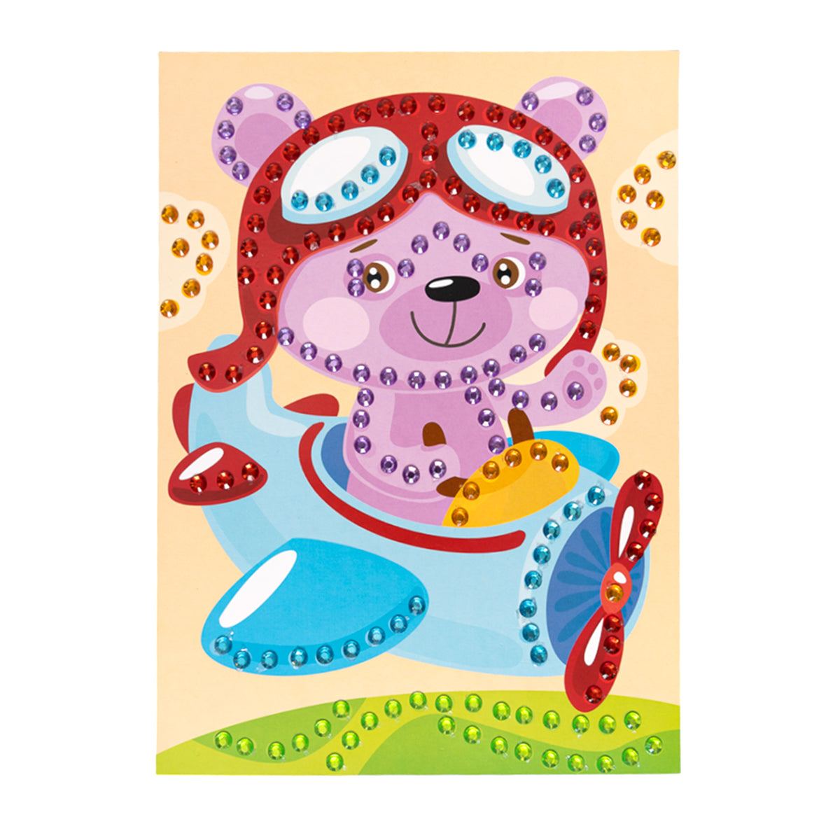 Набор для творчества. Рисунок из страза "Мишка-пилот"