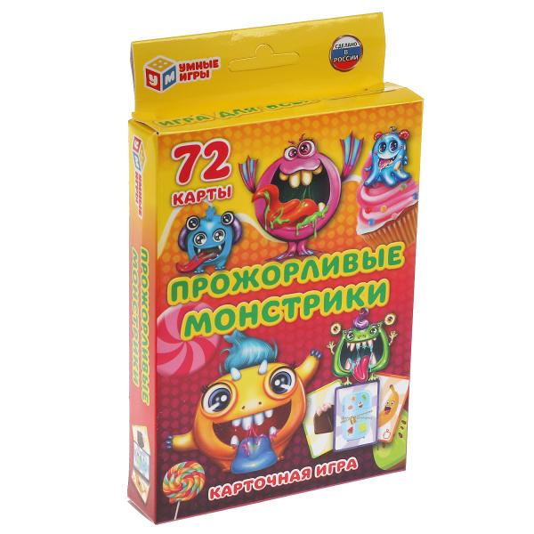 Des monstres projeurs. Jeu de cartes. Cor. с европодвесом. Cartes 72 шт. Умные игры в кор.40шт