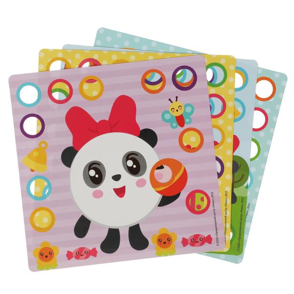 Большая пластиковая мозаика для малышей МАЛЫШАРИКИ 10 картинок, 46 фишек ИГРАЕМ ВМЕСТЕ в кор.2*18шт