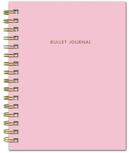 Bullet Journal (Пудровый) 162x210мм, твердая обложка, пружина, bloc в точку, 120 стр.