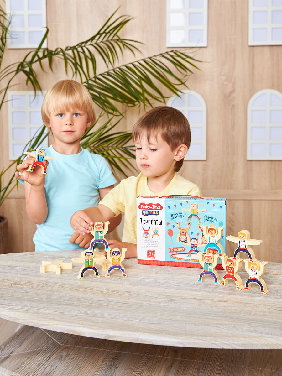Игра настольная "Акробаты" серия Baby Toys Games 16 шт.