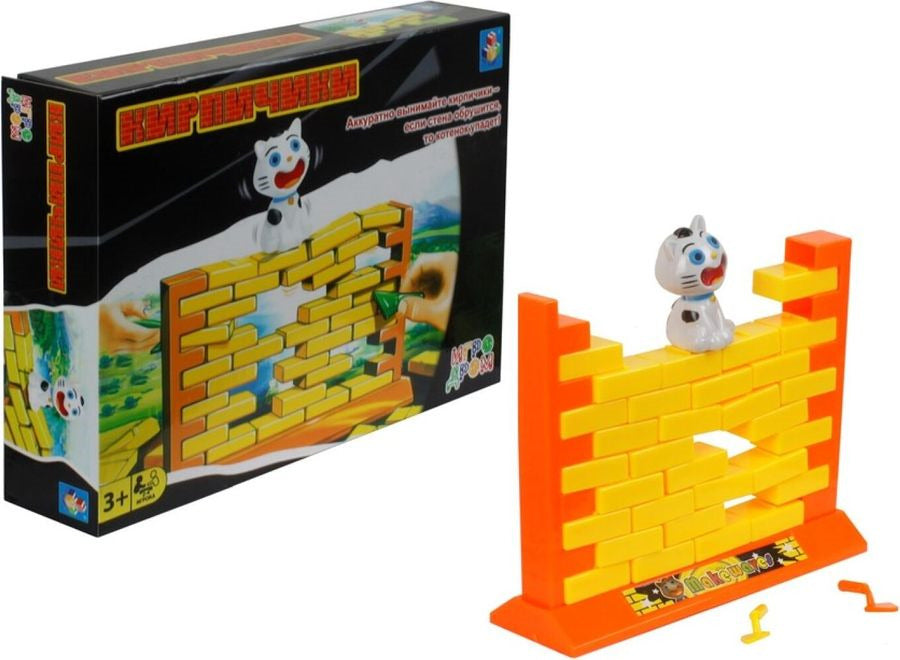 Т13548, 1toy ИГРОДРОМ Игра настольная "Кирпичики"