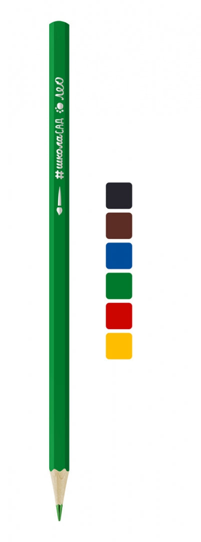 "Лео" "ШколаСад" LSWP-06 Набор акварельных карандашей заточенный  6 цв. . LSWP-06