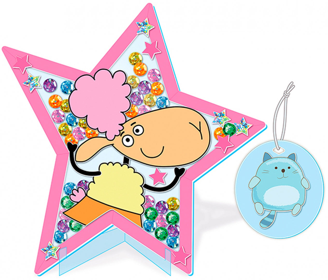 Отель у овечек. Мозаика-шейкер из пайеток фигурка "Звезда овечки Беллы"