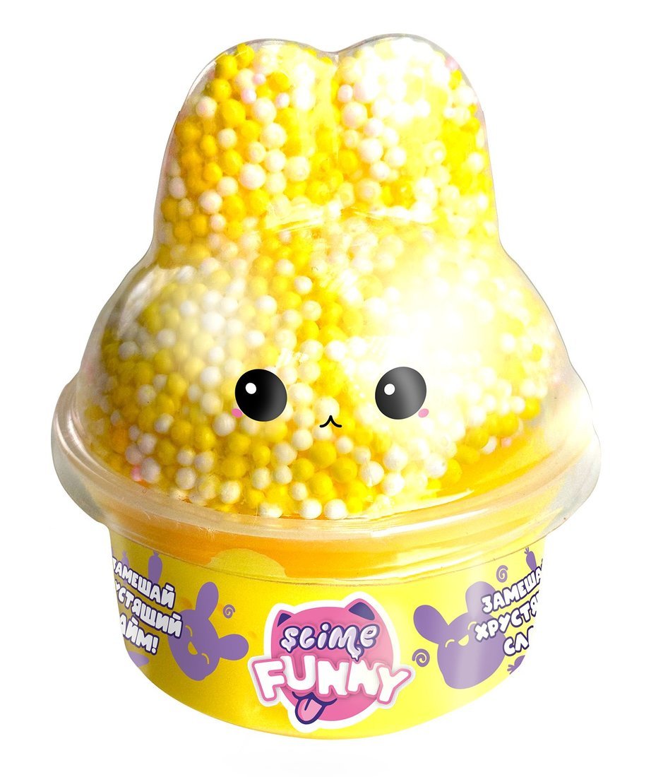 Игрушка ТМ "Slime Funny" арт.SLM071 "Зайка" слайм с вложениями,