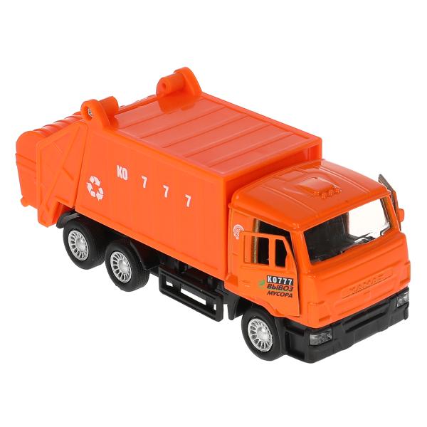 Машина металл KAMAZ МУСОРОВОЗ, 12 см, двери., подвиж.дет., инерц., кор. Технопарк в кор.2*24шт