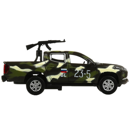 Machine en métal pour véhicule MITSUBISHI L200 PICKUP KAМУФЛЯЖ 13 см, double, cor. Parc technologique dans le cor.2*36шт