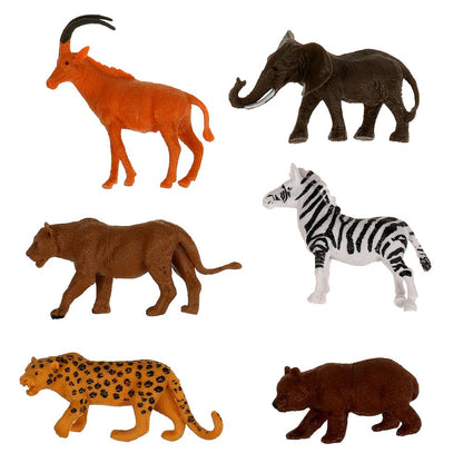 Пластизоль дикие животные 6 шт. в пак. ИГРАЕМ ВМЕСТЕ в кор.2*72шт