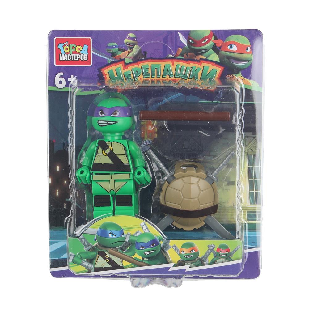 Конструктор фигурка черепашки с аксессуарами Город мастеров в кор.2*180шт
