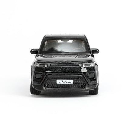 Машина металл KIA soul длина 12 см, double, багаж., инерц, черный, кор. Parc technologique dans le cor.2*36шт