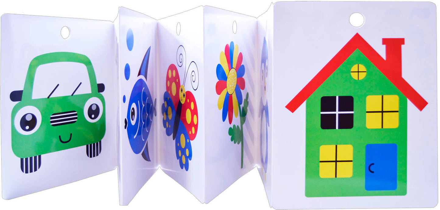 Развиваем зрение с рождения. Книжка-раскладушка с картинками