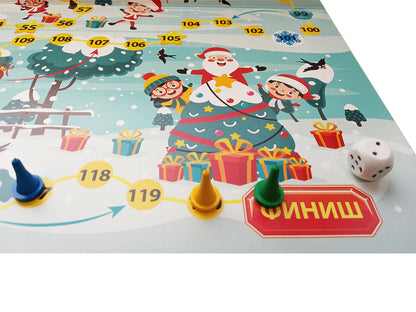 Новый год. Игра настольная гуляка "Снежная"