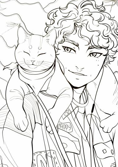 БОЛЬШАЯ АНИМЕ РАСКРАСКА