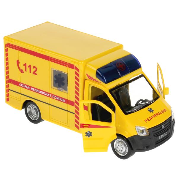 Машина металл свет-звук Группа ГАЗ ГАЗЕЛЬ NEXT реаним 15 см, дв, ин, в кор. Технопарк в кор.2*32шт