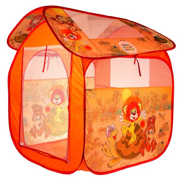 Палатка детская игровая СОЮЗМУЛЬТФИЛЬМ львенок и черепаха 83х80х105см Играем вместе в кор.24шт
