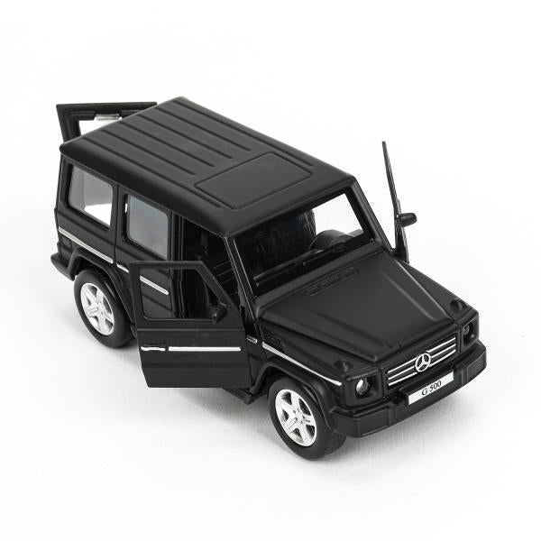 Машина металл MERCEDES-BENZ G-CLASS МАТОВЫЙ 12 см, двер, багаж, черный, кор. Технопарк в кор.2*36шт