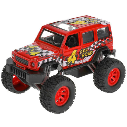 Машина металл свет-звук ДЖИП 13 см, двери, инерц, СПОРТ, кор. Технопарк в кор.2*24шт