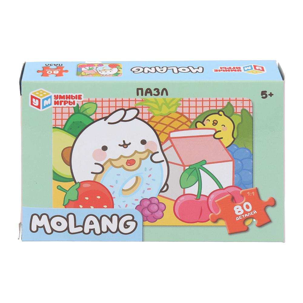 Molang. Molang. Пазлы в коробке 80 деталей. 130х90х25 мм. Умные игры в уп.16шт в кор.8уп