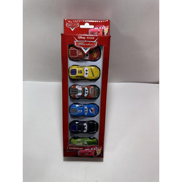 Machine en métal de 7,5 cm, 6 pièces, assortie, couleur. Parc technologique dans le cor.2*60шт