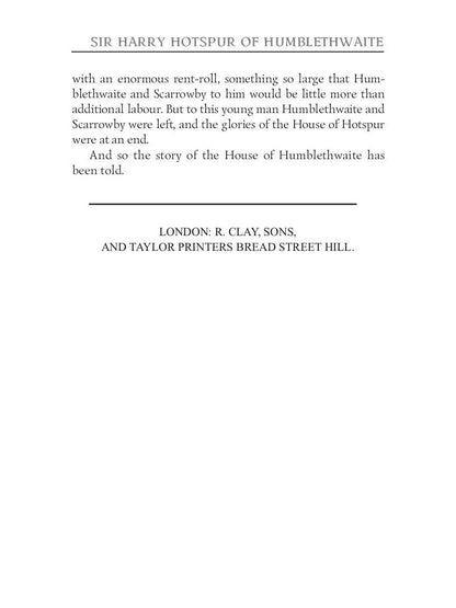 Sir Harry Hotspur of Humblethwaite: на англ.яз