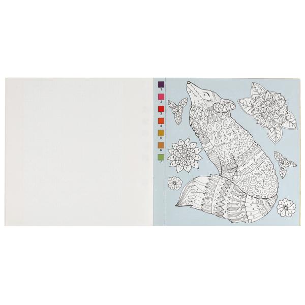 Загадочные лисы. Раскраска Квест по цвету. 240х240мм. Скрепка. 24 стр. Умка в кор.50шт