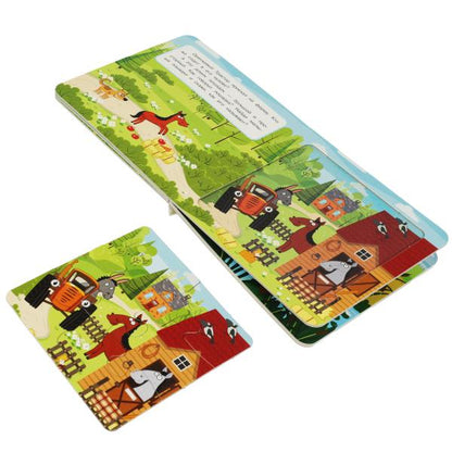 Синий Трактор. Веселая ферма. Книга-пазл. 2в1. 160х160мм. Картонная склейка. 10 стр. Умка в кор.28шт