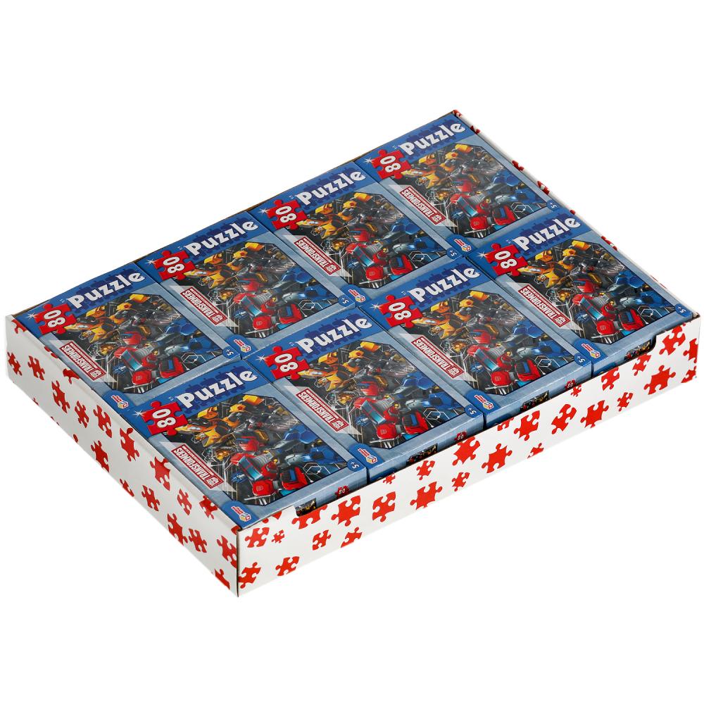 Трансформеры. Пазлы классические в коробке. Пазл 80 деталей. Умные игры в уп.16шт в кор.8уп