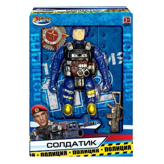 СОЛДАТИК с оружием ПОЛИЦИЯ, кор.16*22*5см ИГРАЕМ ВМЕСТЕ в кор.2*96шт