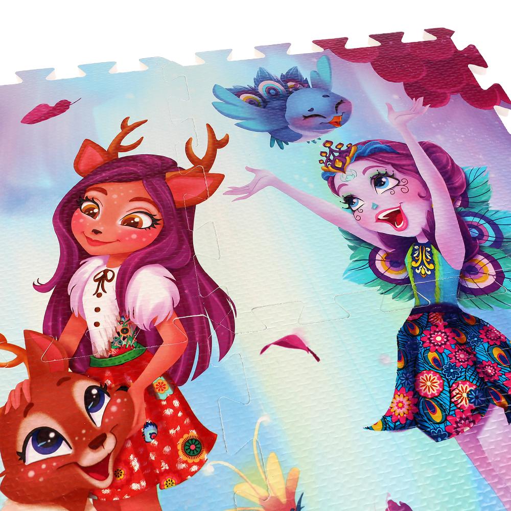 Коврик-пазл ЭНЧАНТИМАЛС 8 сегментов, каждый 31.5*31.5см в пак. (русс. уп.)"Играем вместе" в кор.12шт