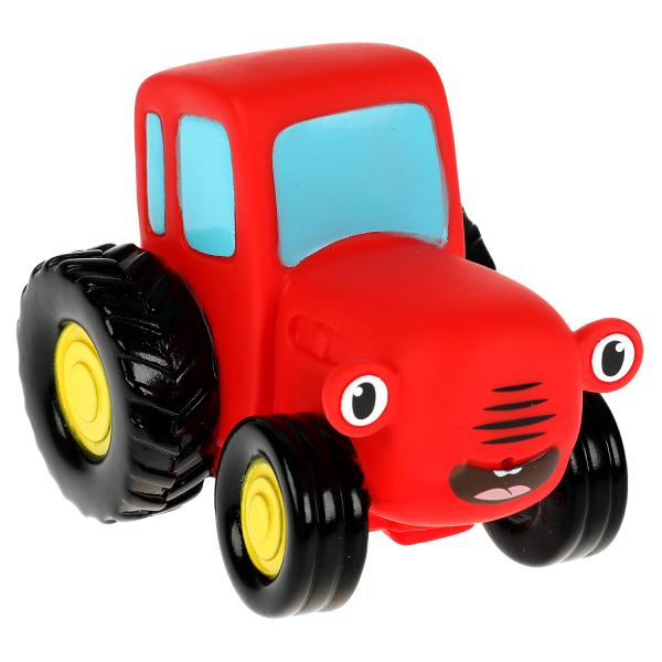 Игрушка пластизоль для ванны СИНИЙ ТРАКТОР 10 см, 1шт, сетка красный ИГРАЕМ ВМЕСТЕ в кор.50шт