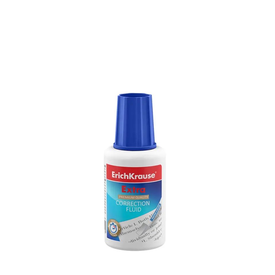 Корректирующая жидкость с губкой ErichKrause Extra, 20г (в пластиковом поддоне в пленке по 10 шт.)