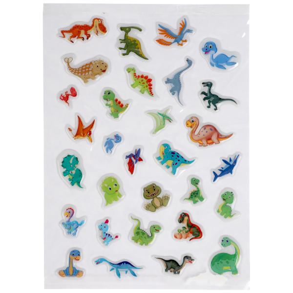 Весёлые задания. ДИНОЗАВРЫ (активити с 3D накл, 30 шт) 180х236мм 16 стр Умка в кор.40шт