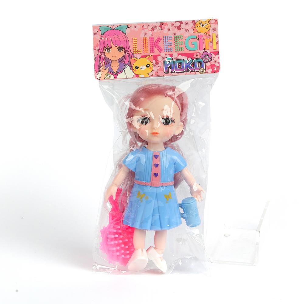 Fille 15 cm, anime, accessoires 2 pièces, dans un paquet LIKEE GIRL en cor.2*144 pièces